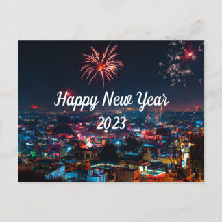 Joyeux feu d'artifice du Nouvel An dans la carte p