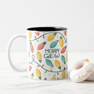Joyeux feu de Noël Ampoules Motif Mug