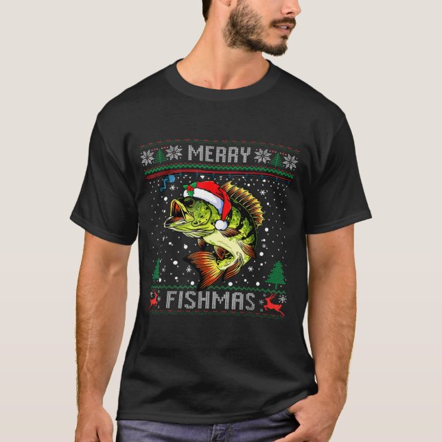 Joyeux Fishmas B Poisson Pêche Noël Sweat Ugly (Devant)