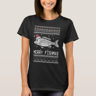 Joyeux Fishmas Pêche Sweat de Noël Moche Drôle