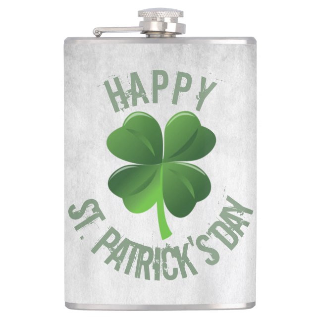 Joyeux flacon enveloppé de vinyle de la Saint Patr (Devant)