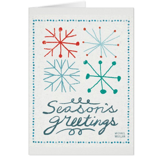 Joyeux flocons de neige de Christmastime (Devant)