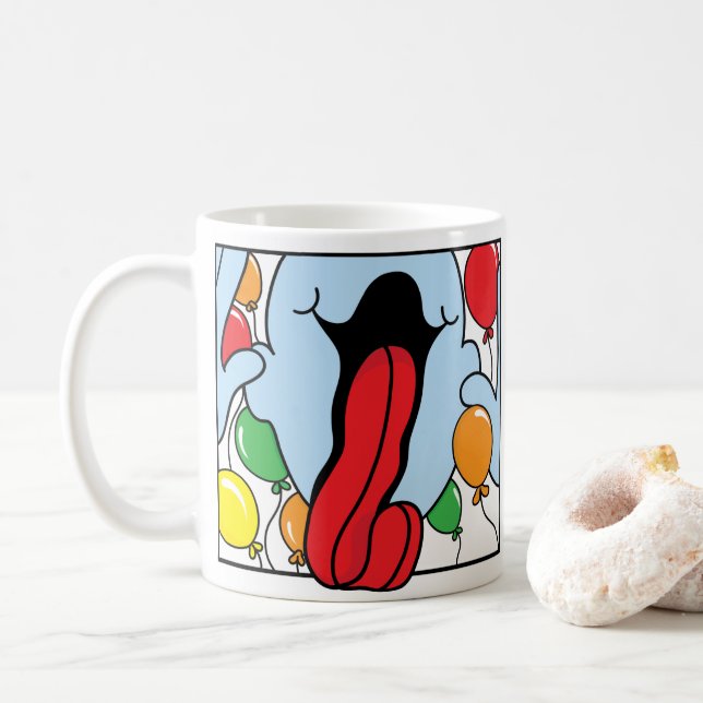 Joyeux frère d'anniversaire sur la tasse de café b (Avec donut)