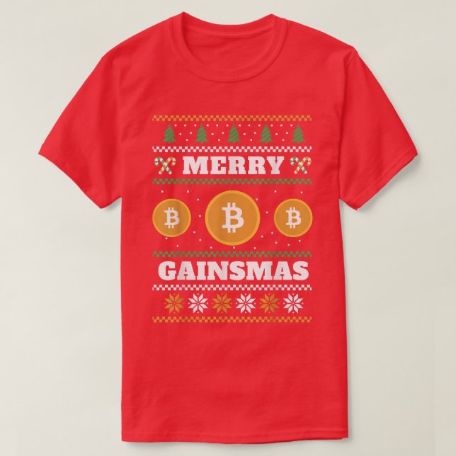 Joyeux Gainsmas Bitcoin Vilain Sweat de Noël  (Design devant)