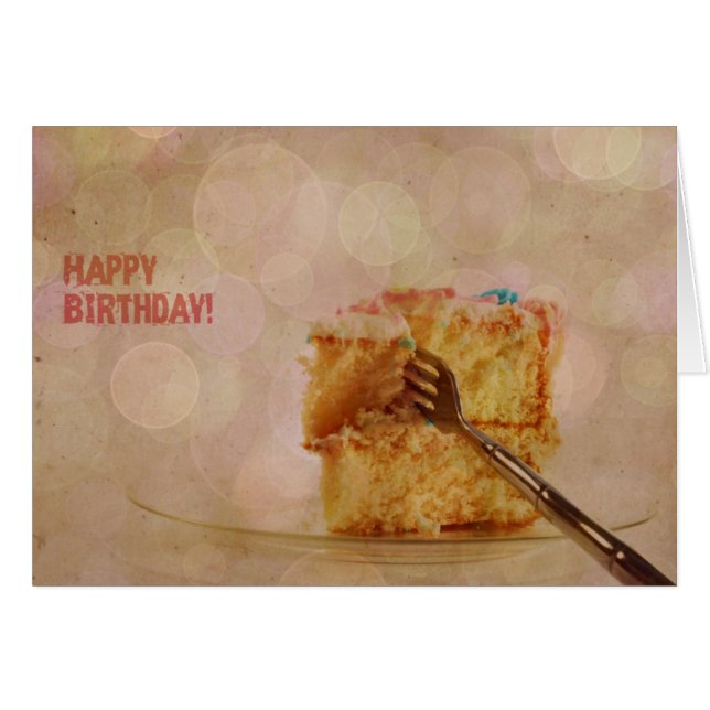 Joyeux gâteau Bokeh Birthday (Devant horizontal)