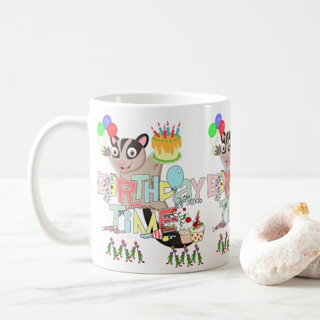 Joyeux gâteau Possum de Mug Anniversaire (Avec donut)