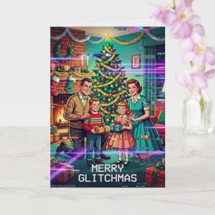 Joyeux Glitchmas Carte de Noël Drôle de Technologi