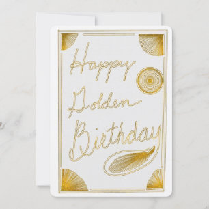 Joyeux Golden Anniversaire Typographie Or Design
