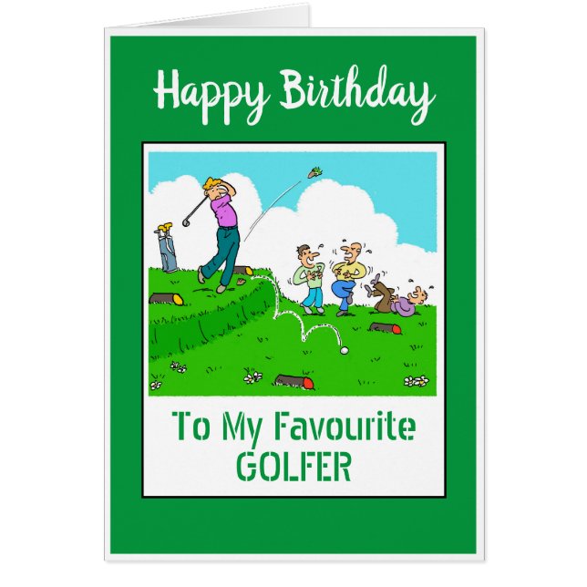 Joyeux golfeur d'anniversaire (Devant)
