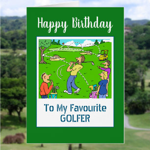 Joyeux golfeur d'anniversaire