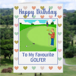 Joyeux golfeur d'anniversaire