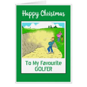 Joyeux golfeur de Noël