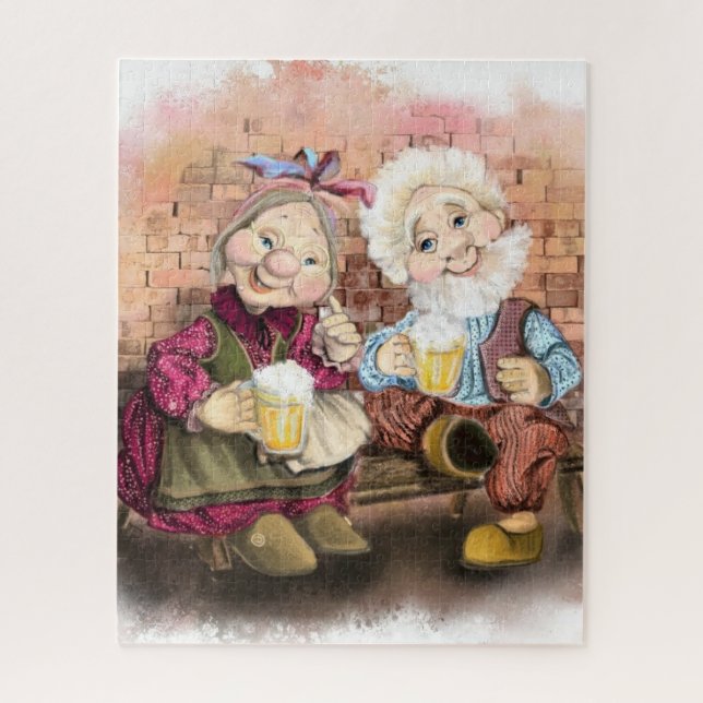 Joyeux grand-mère et grand-père Puzzle (Vertical)