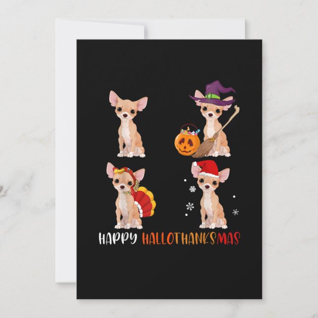 Joyeux Hallothanksmas mignonne sorcière Turquie Sa (Devant)