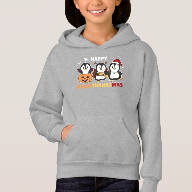 Joyeux Hallothanksmas Penguins Penguin de Noël (Devant)