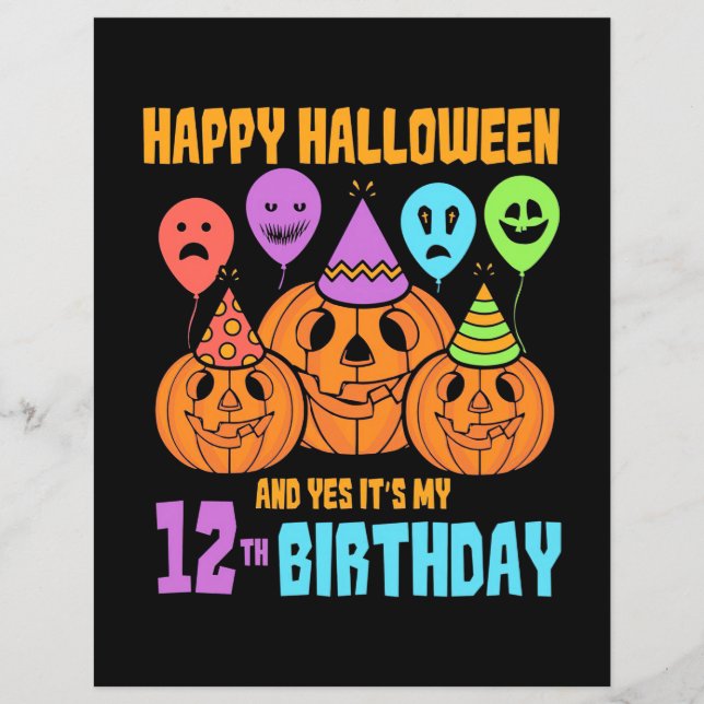 Joyeux Halloween 12ème anniversaire (Devant)