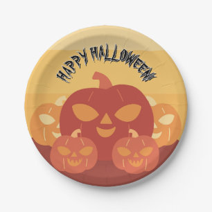Joyeux Halloween ! Assiettes en papier citrouilles