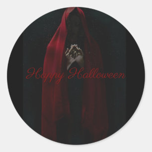 Joyeux Halloween Autocollant de sorcière à capuche