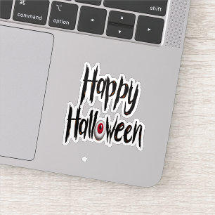 Joyeux halloween autocollant effrayant