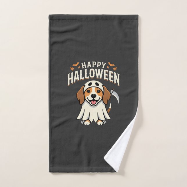 Joyeux Halloween Beagle Chien Design_1 (Serviette à main)
