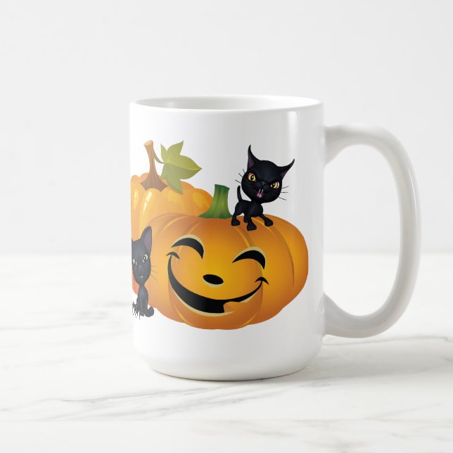 Joyeux Halloween Black Kitty Mug (Droite)