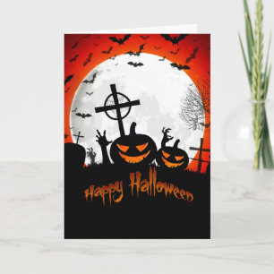 Joyeux Halloween carte de cimetière
