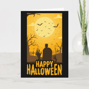Joyeux Halloween carte de cimetière