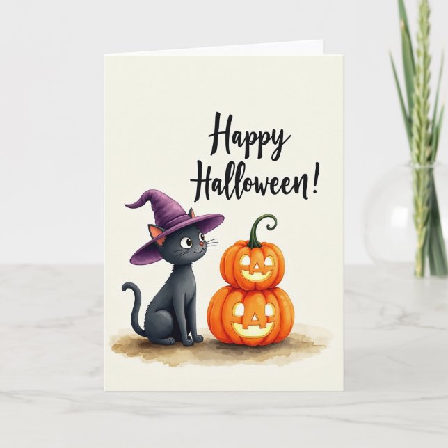 Joyeux Halloween Carte de Créature Sombre (Devant)