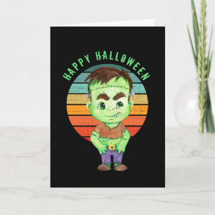 Joyeux Halloween - Carte de frankenstein