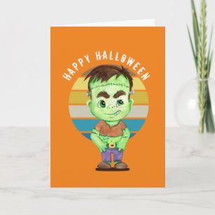 Joyeux Halloween - Carte de frankenstein