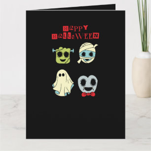 Joyeux Halloween Carte de monstres mignons Franken