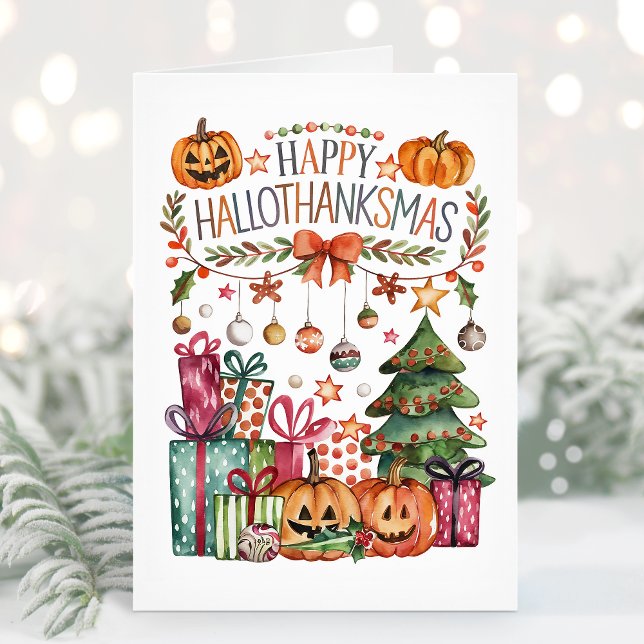 Joyeux Halloween, carte de Thanksgiving et de Noël (Créateur téléchargé)