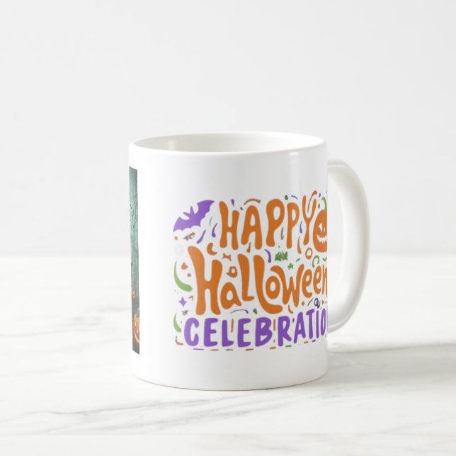 Joyeux Halloween Célébration Céramique Mug (Devant droit)