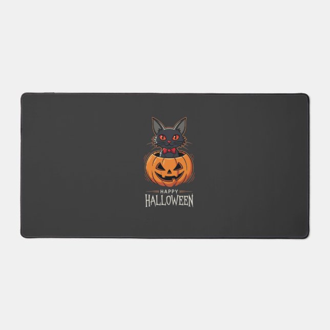 Joyeux Halloween Chat Noir Design de Citrouille_1 (Recto)