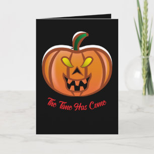 Joyeux Halloween Citrouille Carte de vacances plié