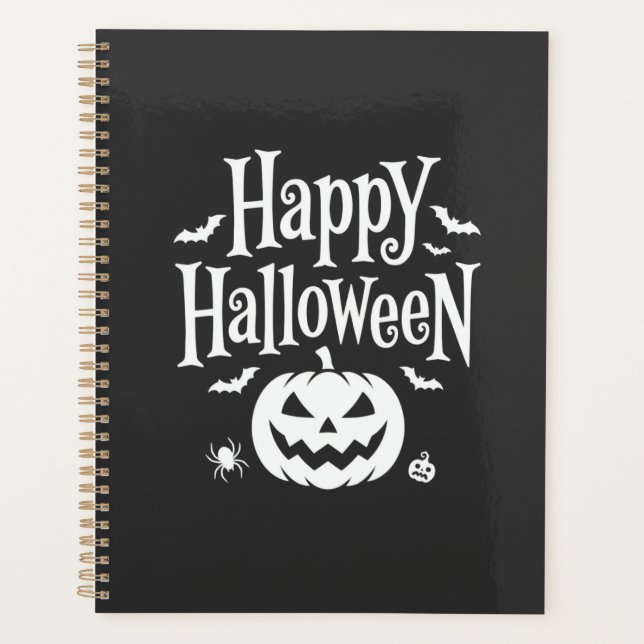 Joyeux Halloween Citrouille Chauve-Souris Araignée (Devant)