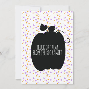 Joyeux Halloween Citrouille noire motif de confett