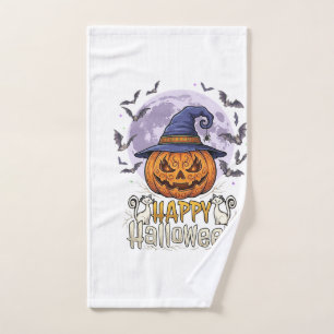 Joyeux Halloween Citrouille Sorcière Chapeau Chauv