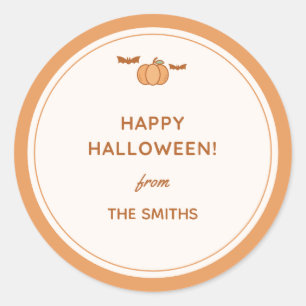 Joyeux Halloween de la part" Autocollant Cadeau Fa