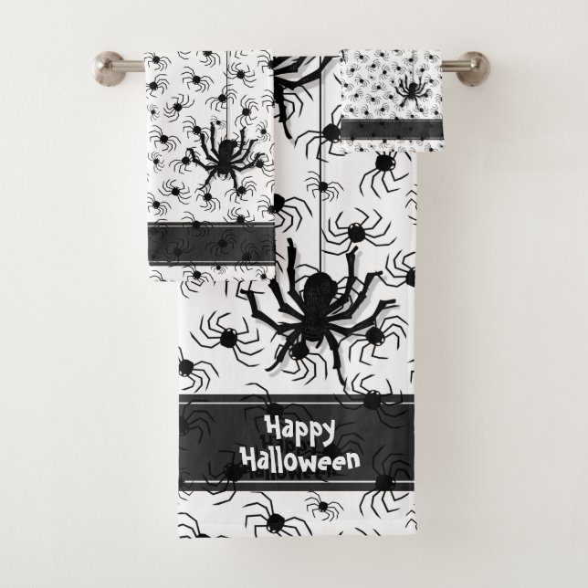 Joyeux Halloween Déplaisant Crawly Spiders White B (En situation)