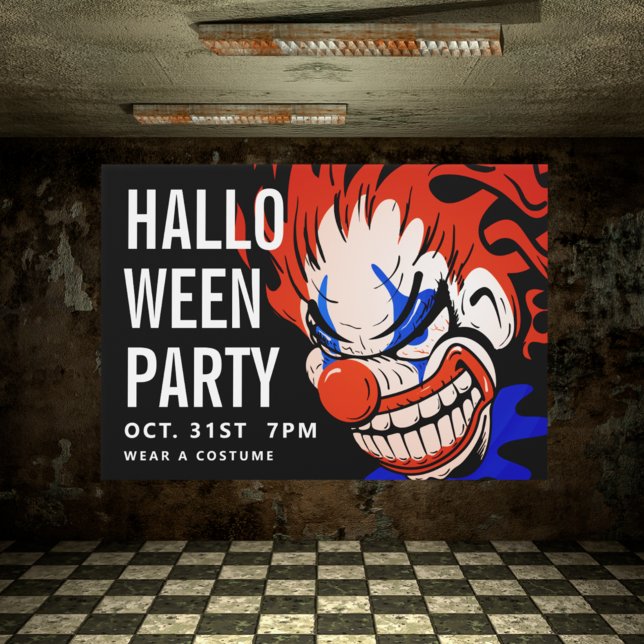 Joyeux Halloween | Fête Invitation Clown effrayant (Créateur téléchargé)