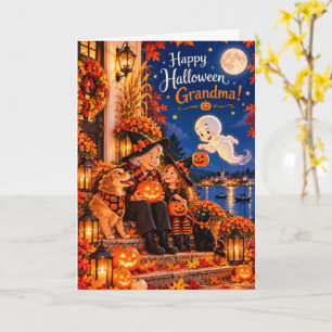 Joyeux Halloween grand-mère ! Douce carte de vœux 
