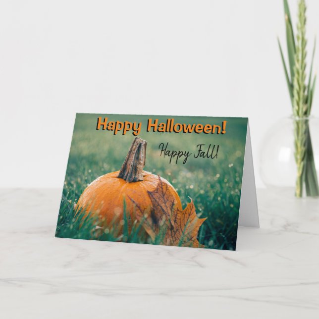 Joyeux Halloween Joyeuse carte de voeux d'automne (Devant)