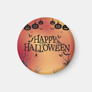 Joyeux Halloween Magnet Orange