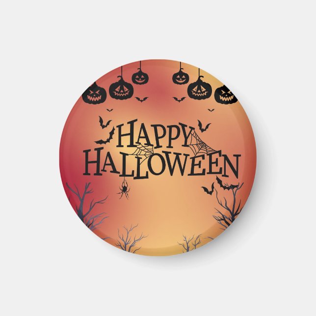Joyeux Halloween Magnet Orange (Devant)