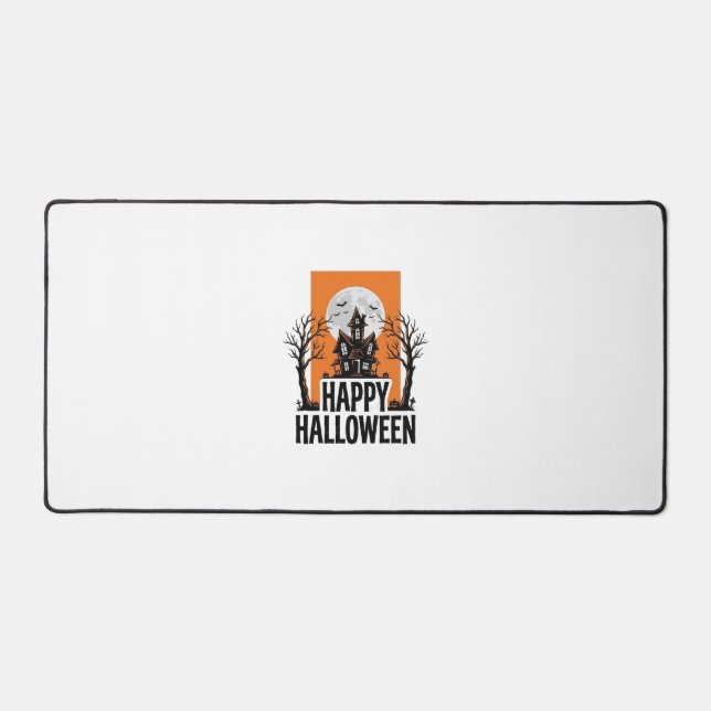 Joyeux Halloween Maison Hantée Graphique Vintage_1 (Recto)
