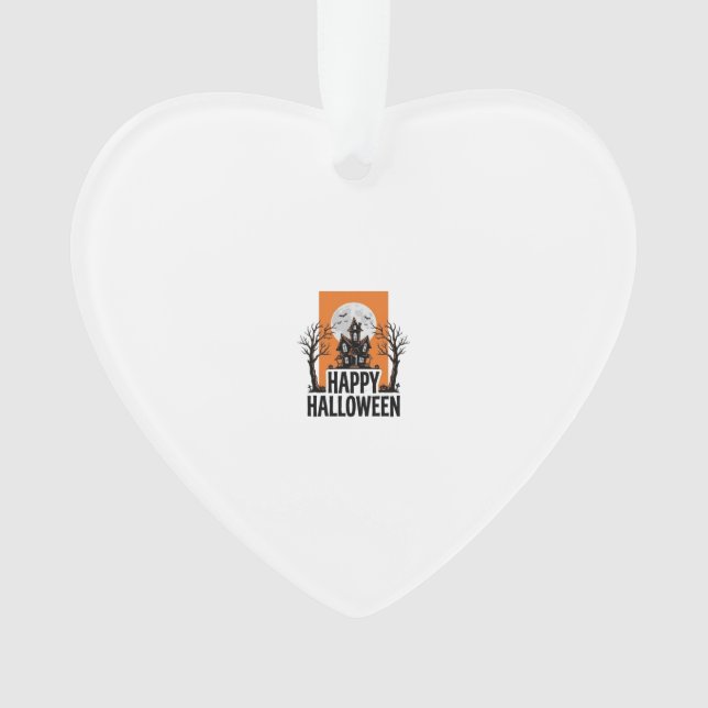 Joyeux Halloween Maison Hantée Graphique Vintage_1 (devant)
