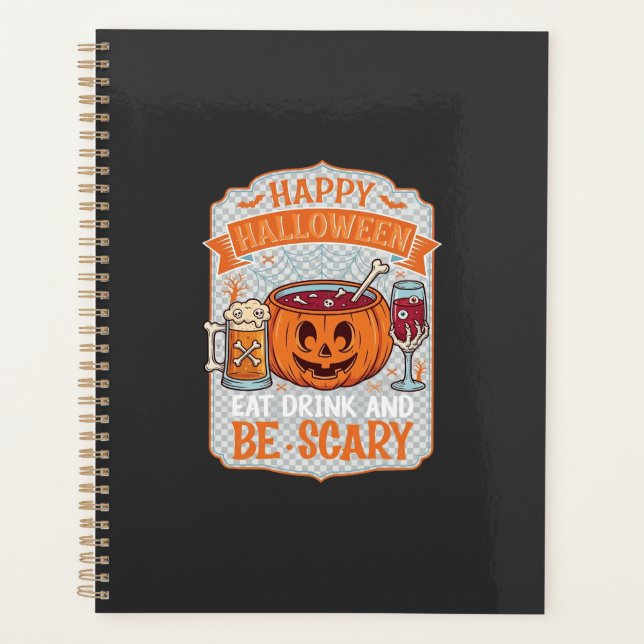 Joyeux Halloween Manger Boire Être Effrayant Citro (Devant)