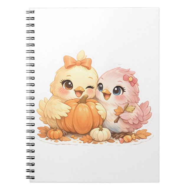 Joyeux Halloween Petit Journal Spiralé Oiseaux (Devant)