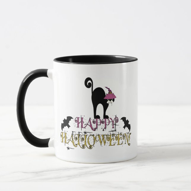 Joyeux Halloween Ringer Mug (Gauche)